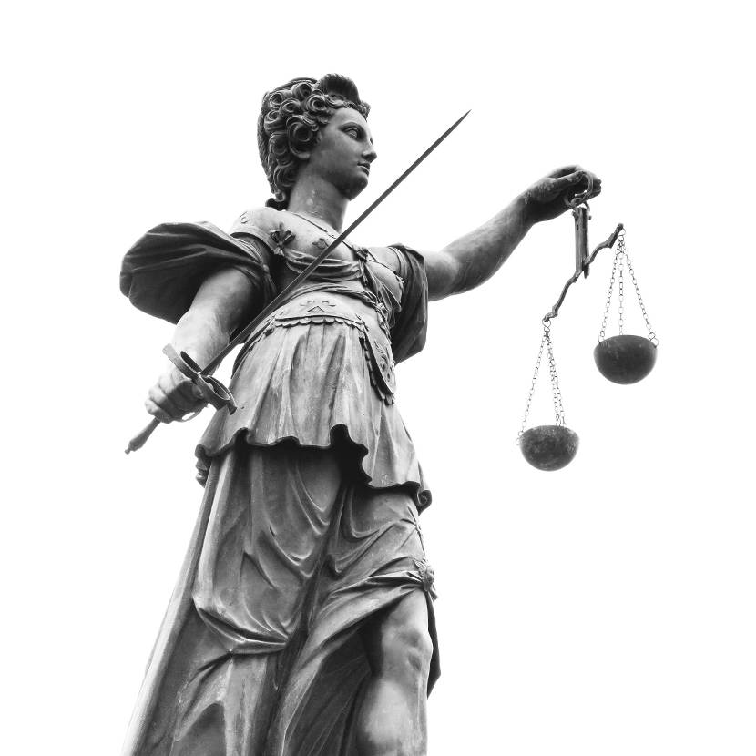 Beeld Vrouwe Justitia